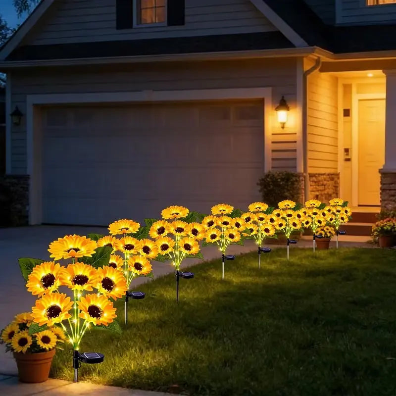 Solar Sunflower Garden Lights – Waterproof Lawn Decor