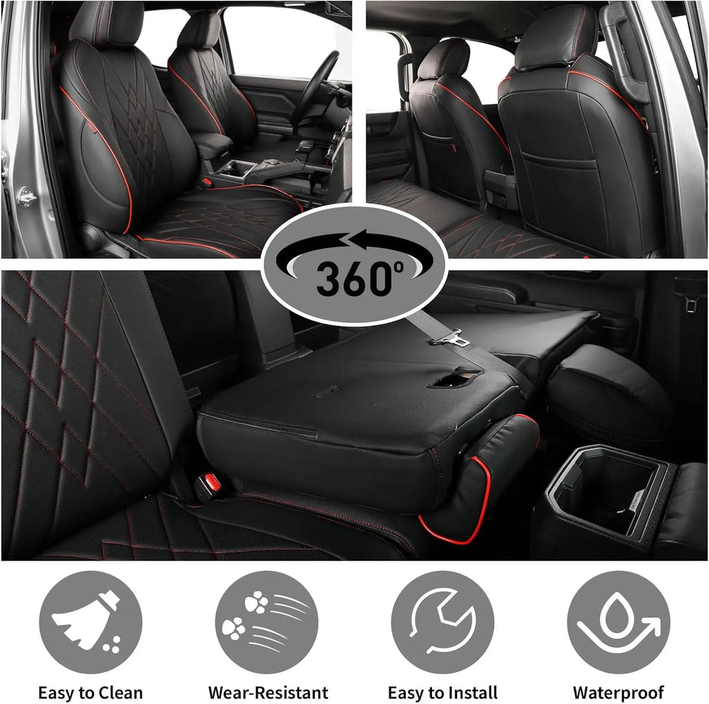 Custom Fit Seat Covers for Toyota Tacoma 2024-2026, Full Set