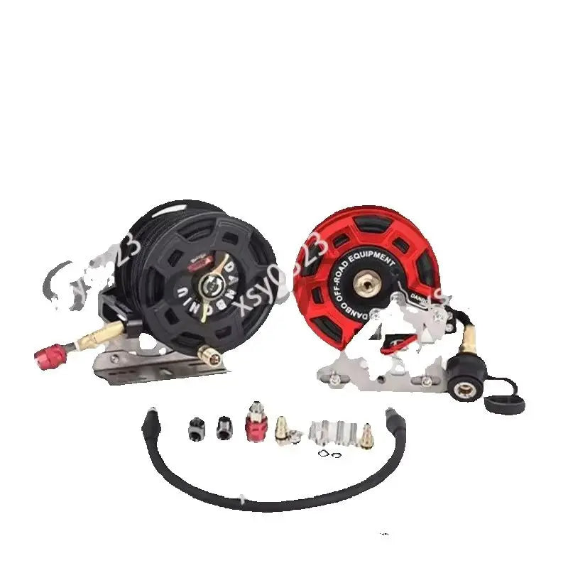 7M Off-road Air Pump Hose Reel Manual Retractable Hose Organizer for Car Tire Inflation