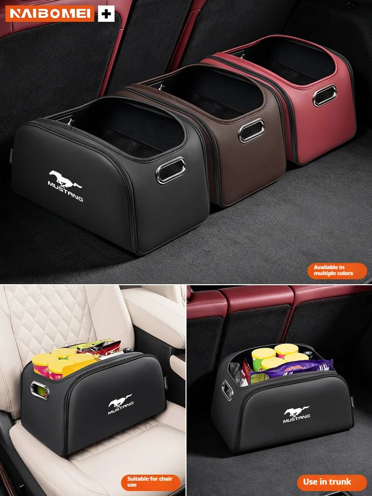 Car Trunk Organizer Box with Pocket for Ford Mustang