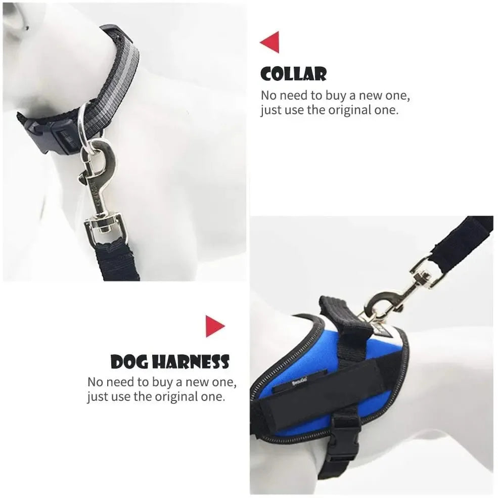 Adjustable Dog Car Seat Belt Harness for Safe Travel - image 4