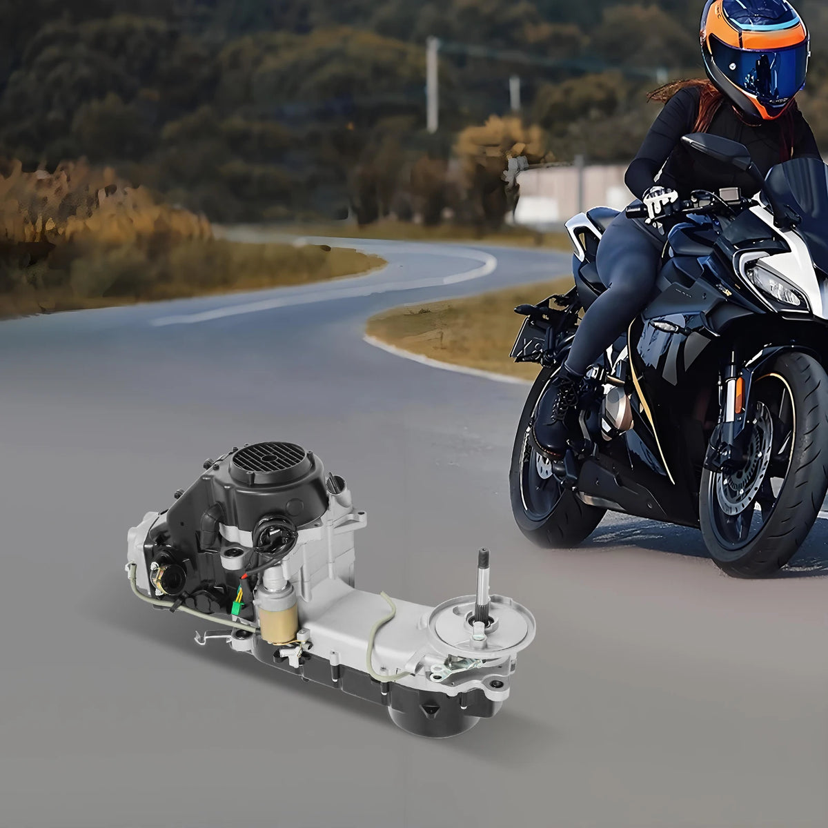 150cc GY6 CVT Scooter Engine Kit, Electric/Kick Start