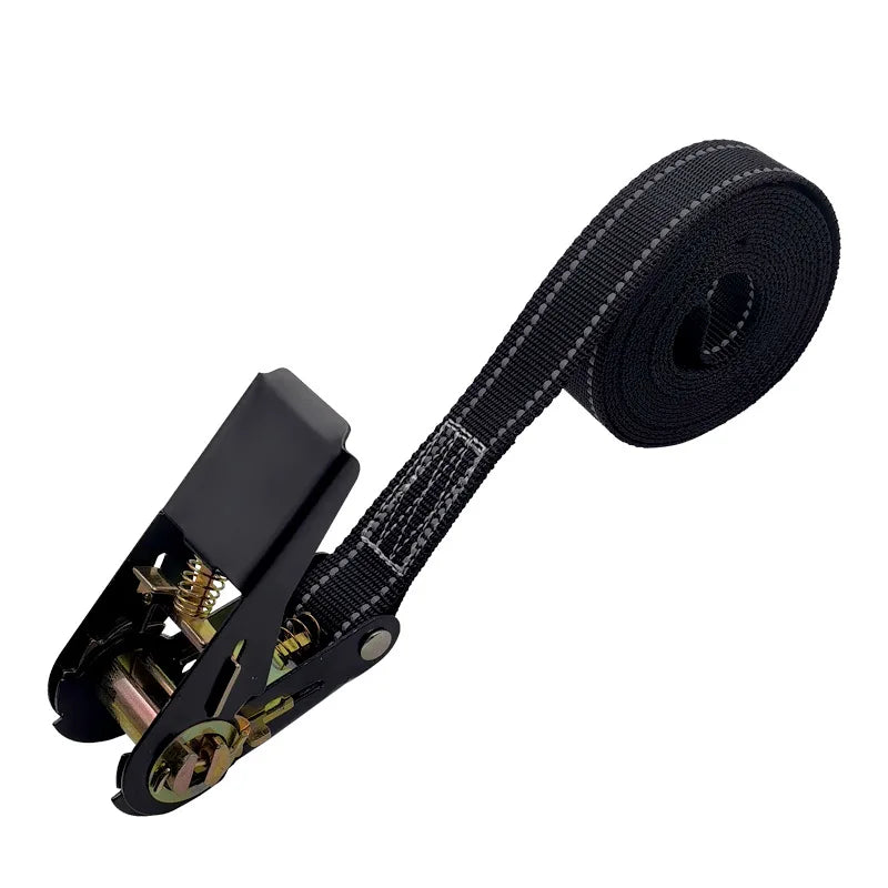 Heavy Duty Ratchet Tie Down Straps Adjustable Reinforced Car Tire Straps for Vehicles