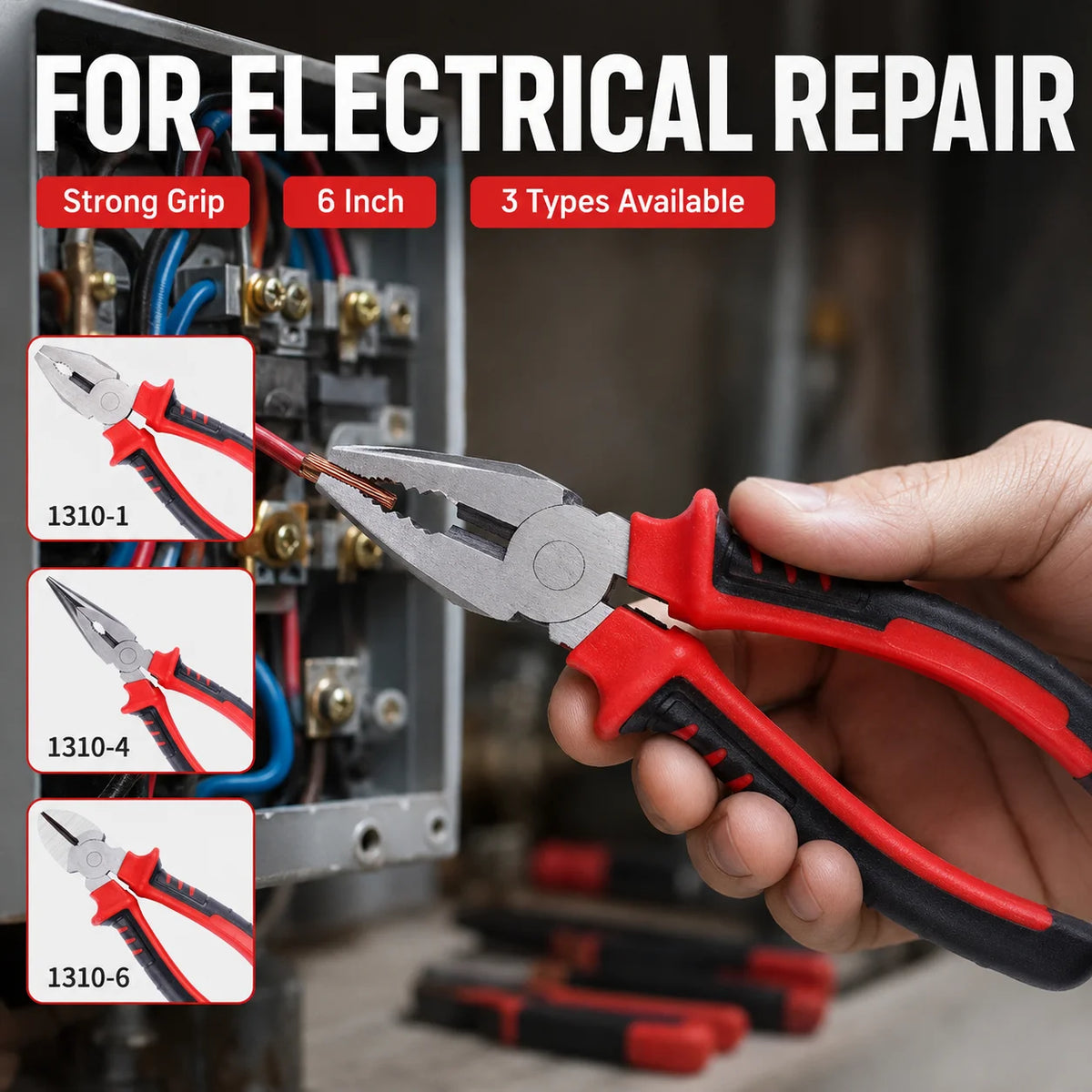 Electric Wire Pliers Large Opening Sharp Multifunction Tool for Cutting Twisting Gripping Metal Wires Heavy Duty Industrial Tool