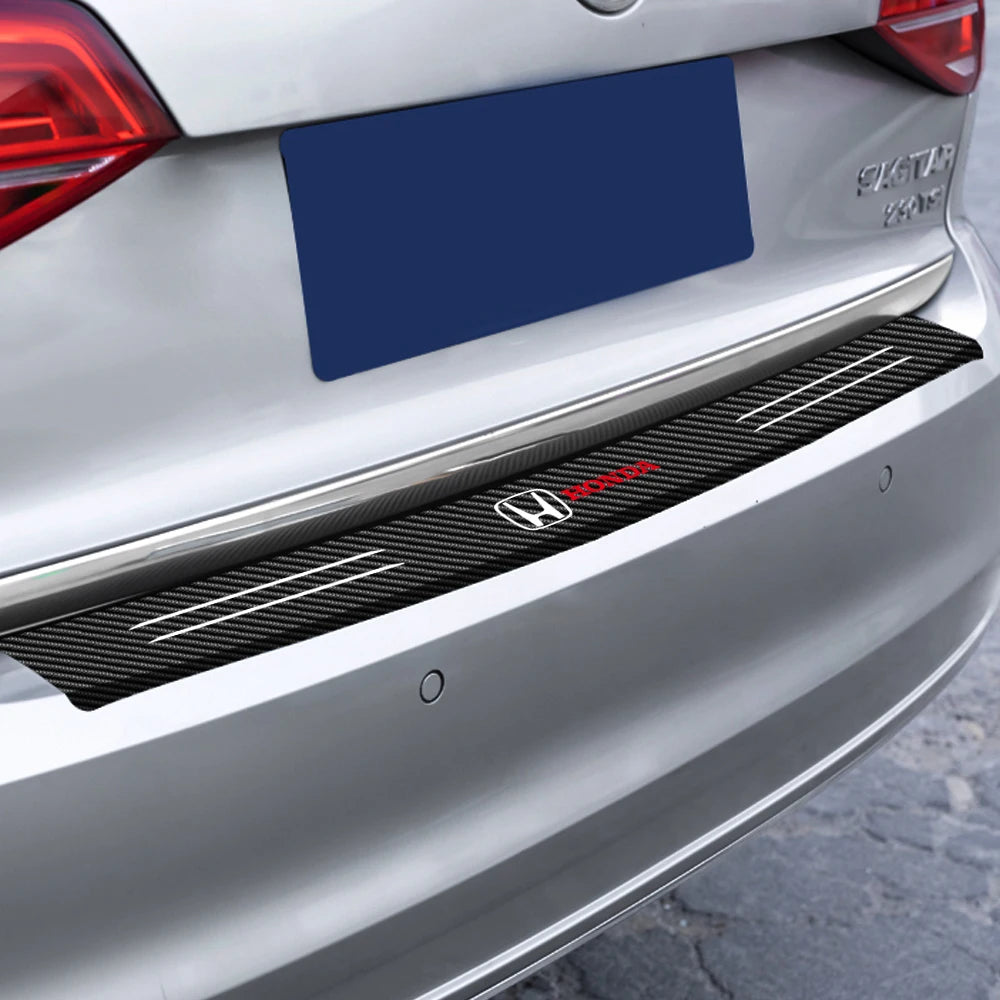Carbon Fiber Rear Trunk Bumper Guard for Honda Fit Civic Jazz Accord - image 14