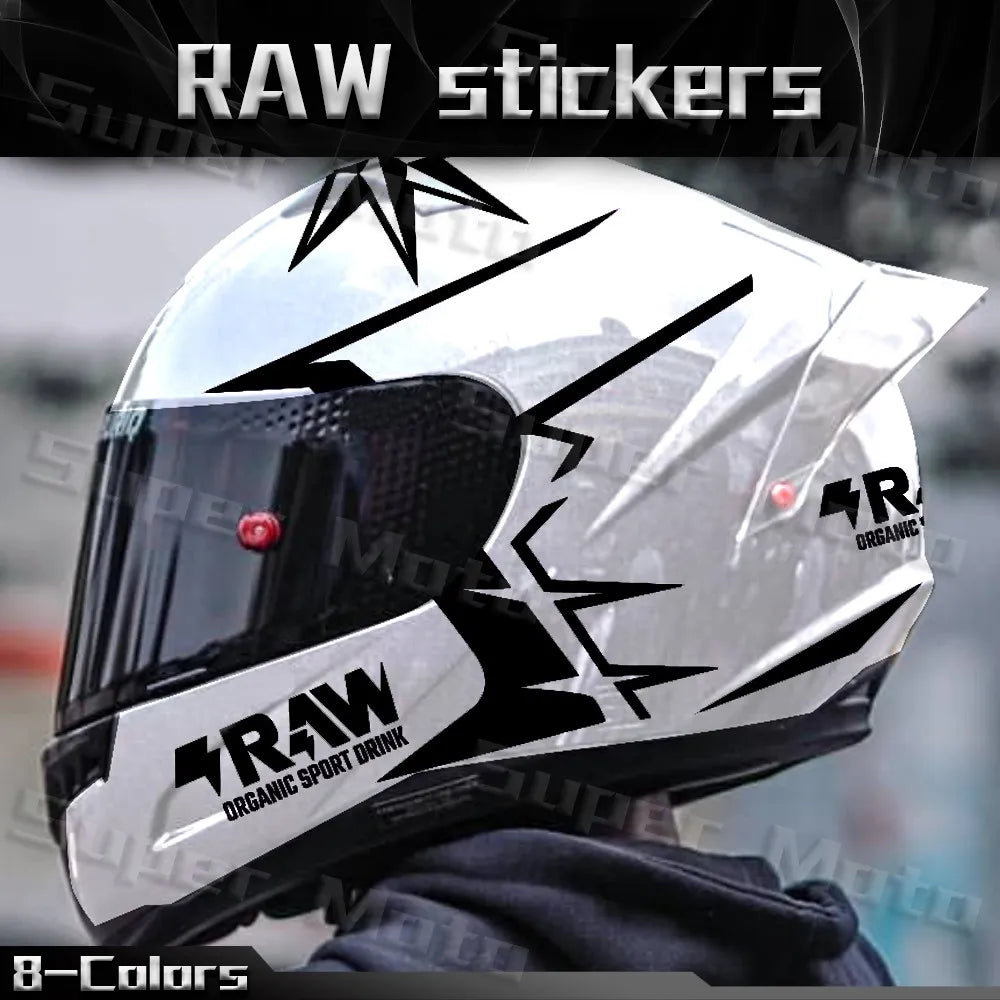 Motorcycle Helmet Decal Set, Waterproof Decorative Stickers