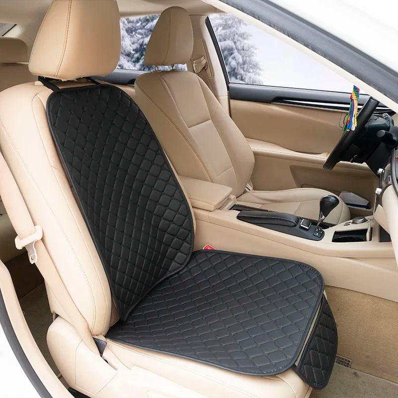 PU Leather Front or Rear Car Seat Cover with Contrast Line Trim
