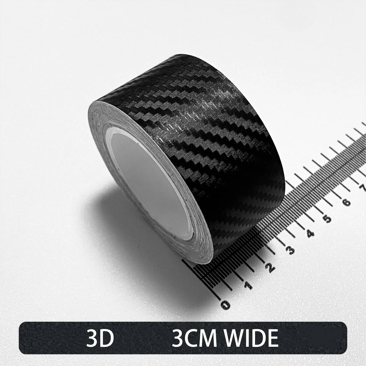 Carbon Fiber Automotive Adhesive Tape Roll Matte Black Protective Car Film Self-Adhesive Film 3D Vinyl Car Film Accessories