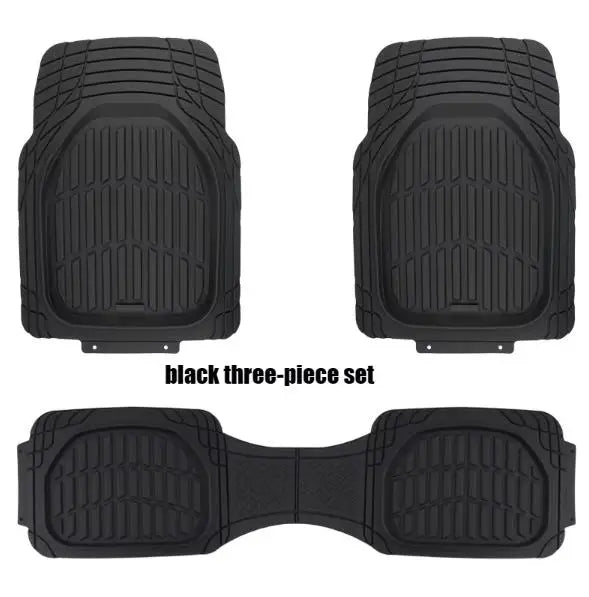 3 Piece Universal PVC Car Floor Mats Anti Slip Waterproof All Weather Rubber Set