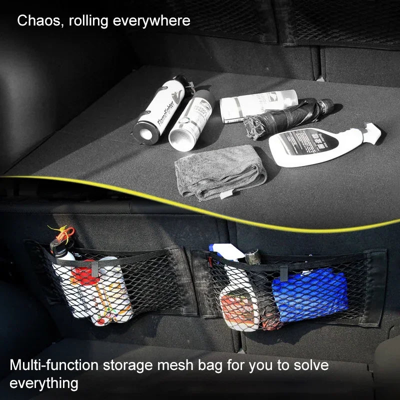 Elastic Mesh Cargo Net Pocket for Car Trunk and Seat Back
