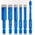 6-Piece Dry Drill Core Bit Set – Tile, Granite & Marble
