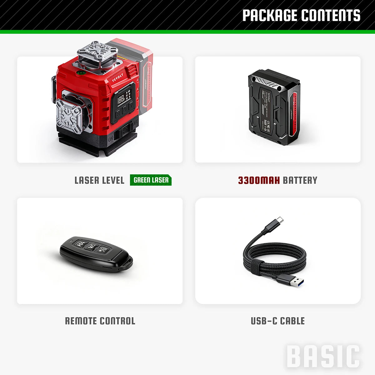 4D 360 Self Leveling Cross Line Laser Level with Tripod