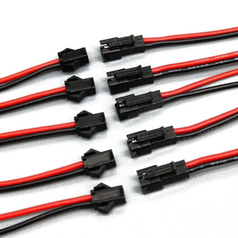 10 Pairs 10cm JST SM 2Pin Male to Female Wire Connector for LED Strips