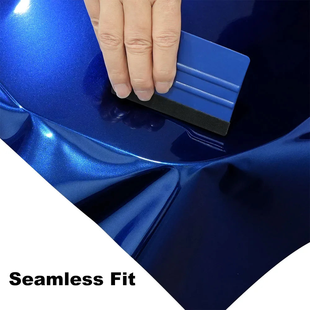 Gloss Metallic Blue Car Vinyl Wrap Film, Bubble-Free Color Change