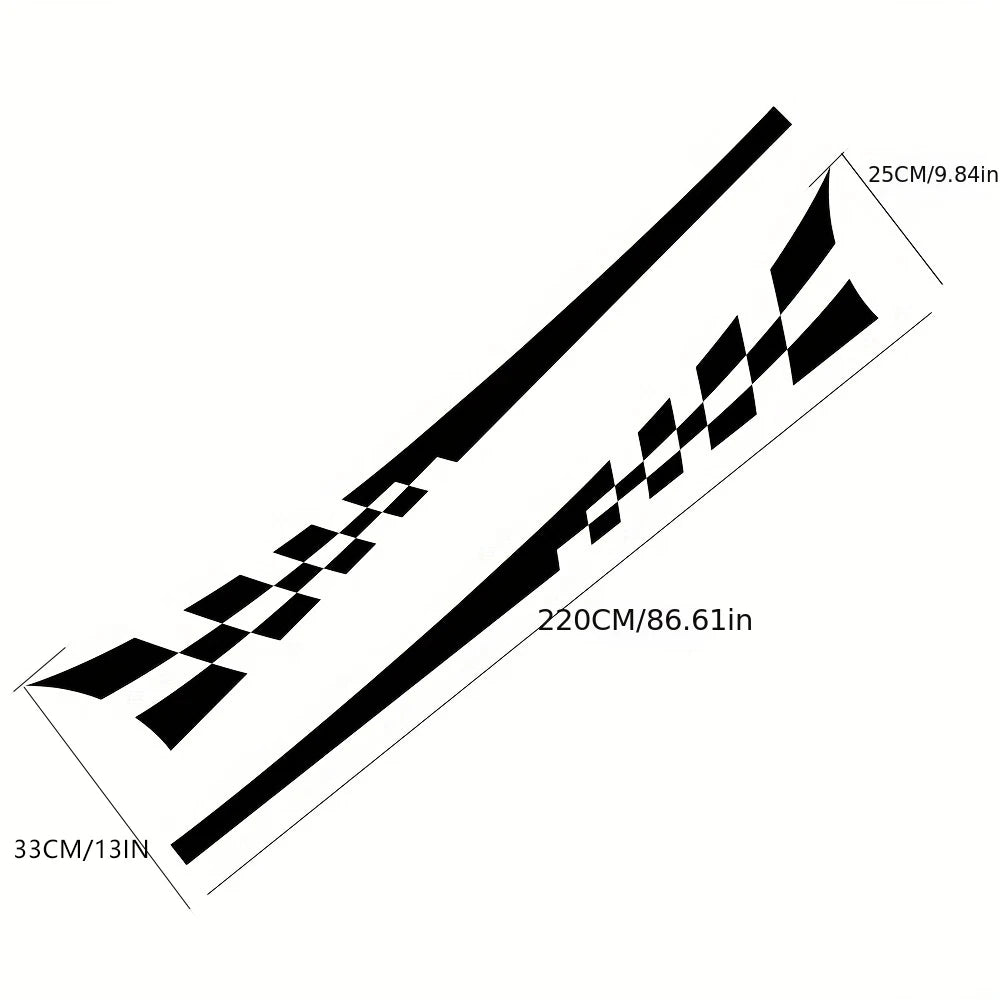 2-Pack Car Vinyl Wrap Film - Racing Stripes & Camouflage Decals - image 4