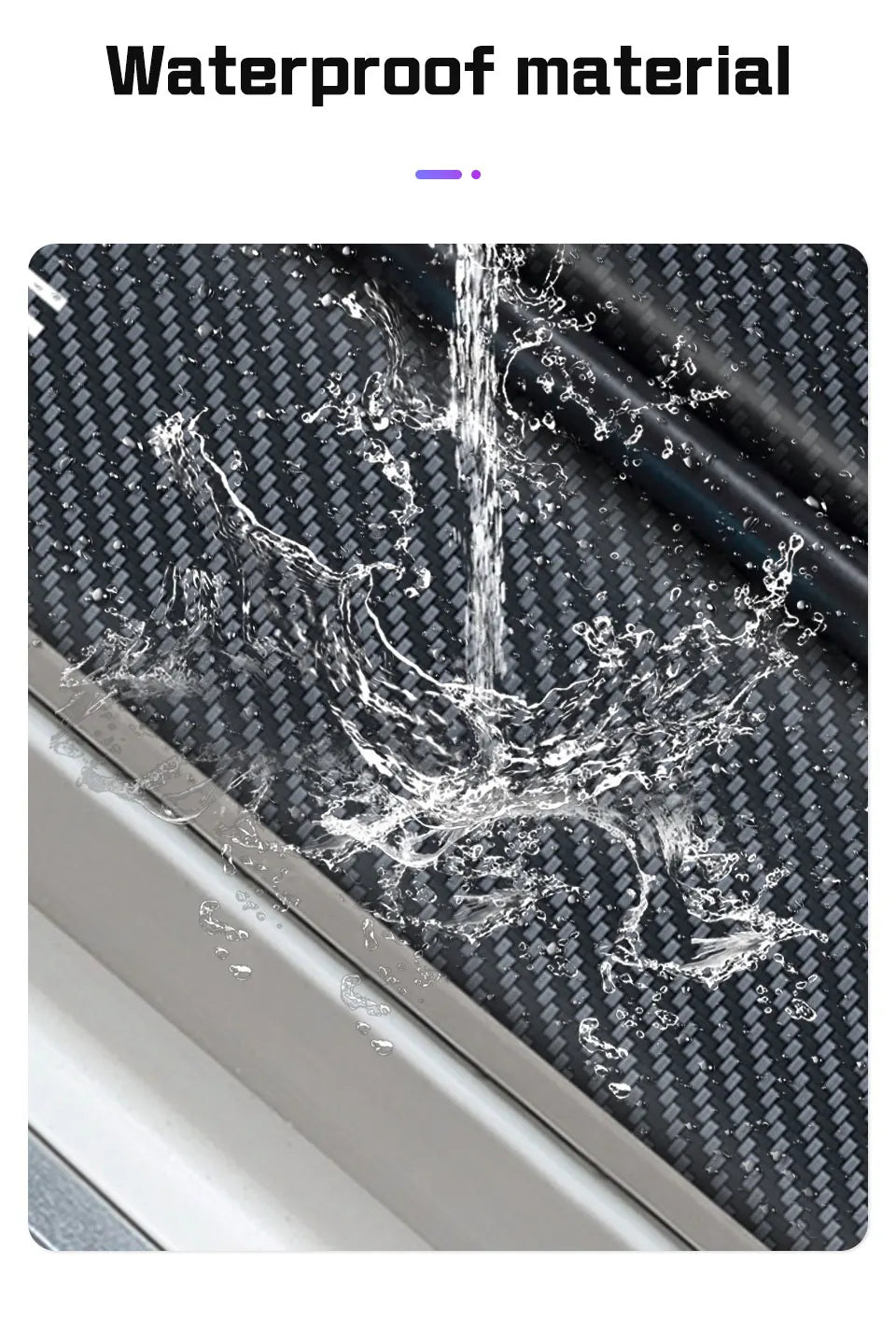 Universal Carbon Fiber Pattern Door Threshold Protector Strips