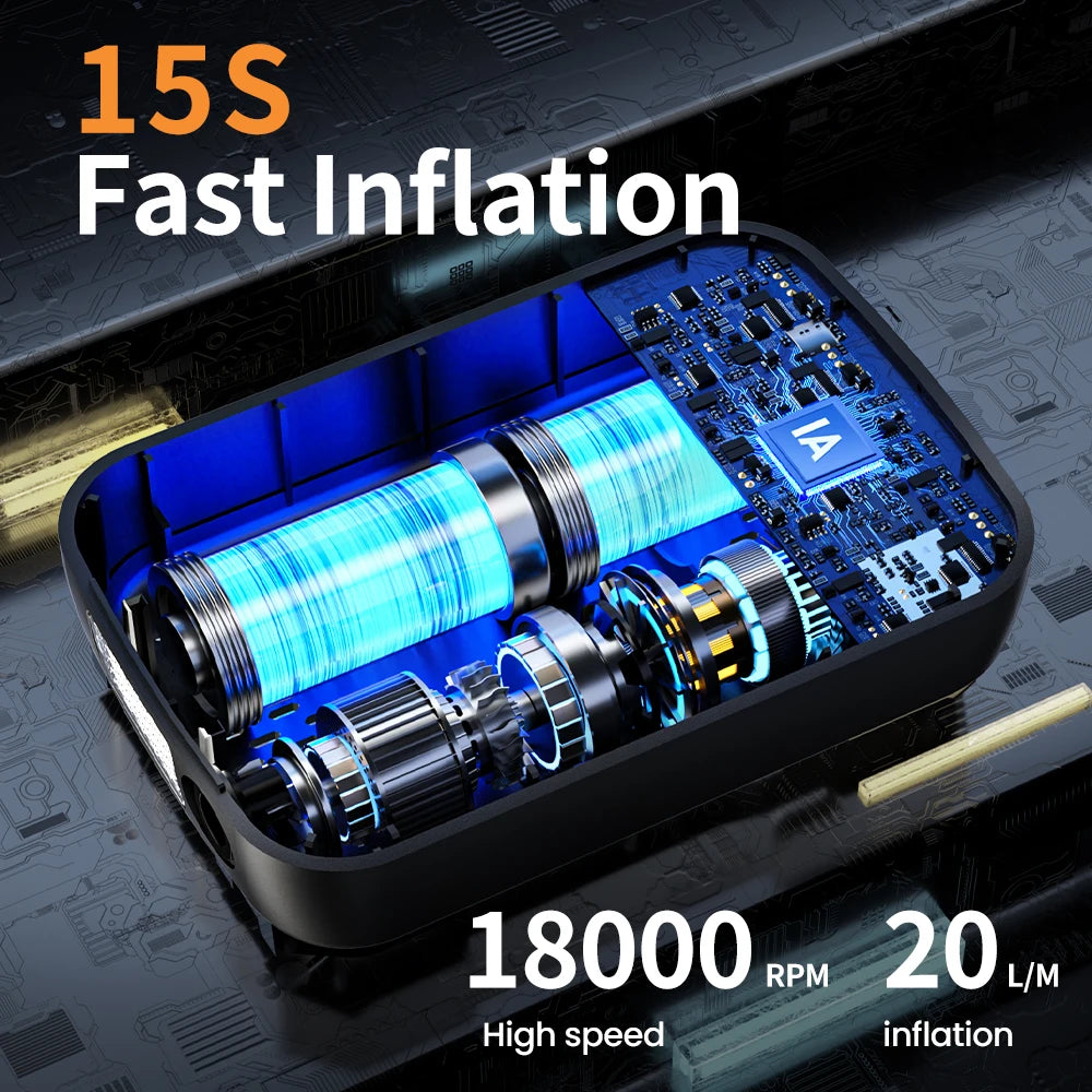 Portable Wireless Tire Inflator for Car, Motorcycle & Bike - image 2