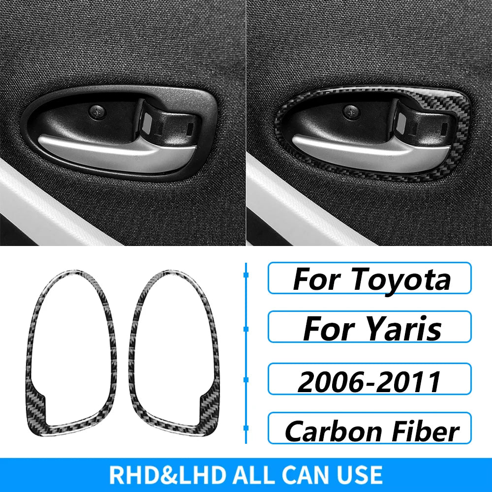 Carbon Fiber Gear Shift Panel Cover Trim for Toyota Yaris 2006-2011 - image 28