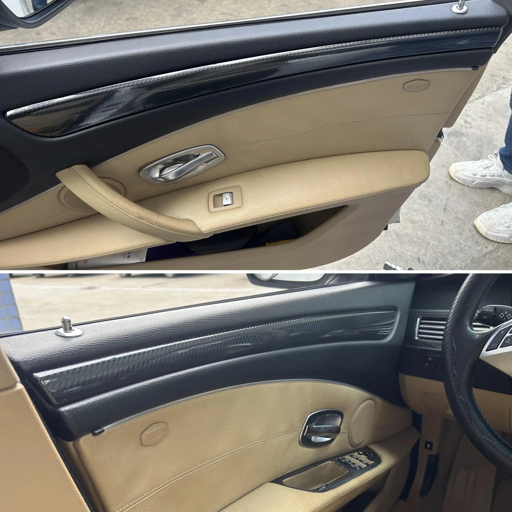 Carbon Fiber Look Interior Trim Film Kit for BMW 5 Series E60 E61