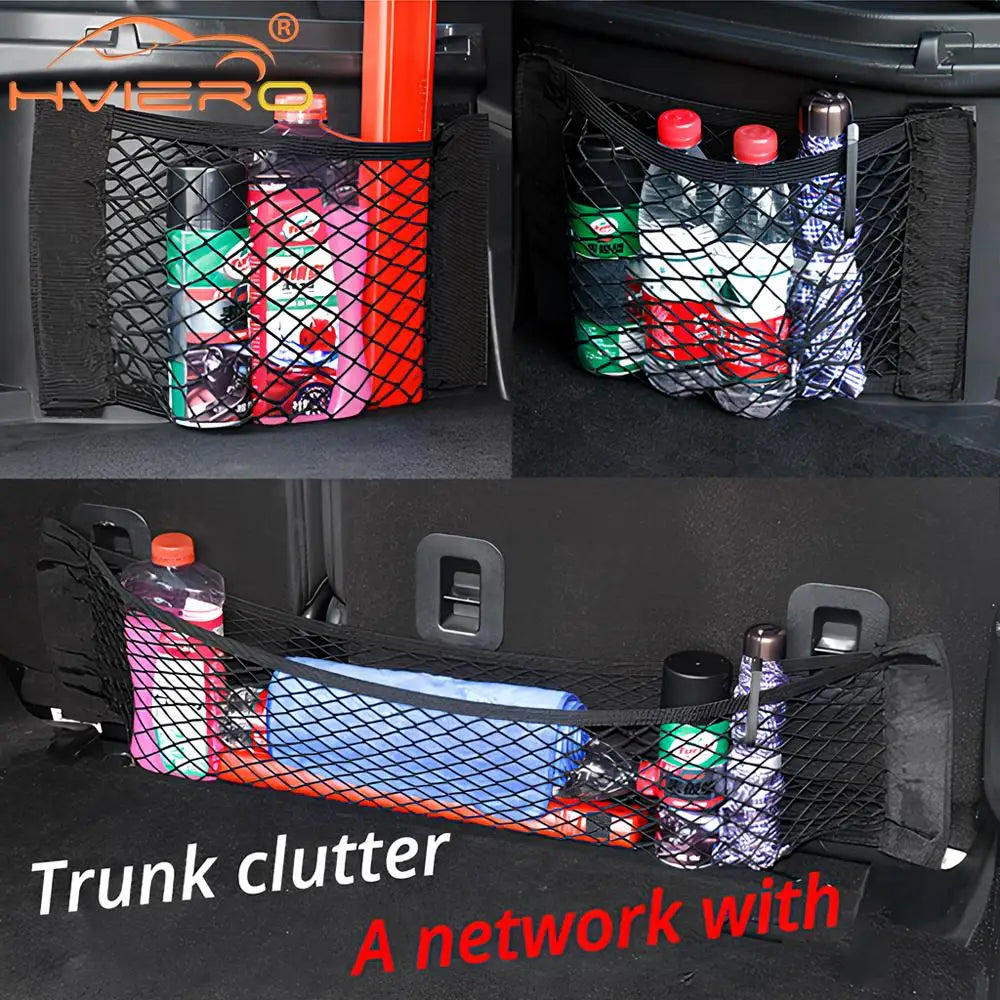 Elastic Mesh Trunk and Seat Back Storage Net, 4 Sizes