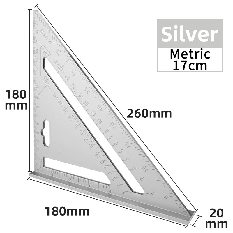 7-Inch Triangle Ruler - Premium Aluminum Carpenter Tool - image 10