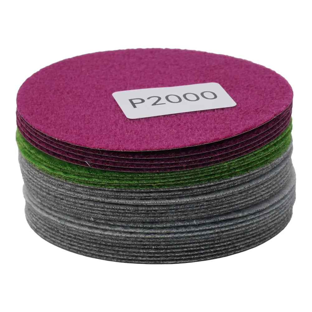 30pcs 3-Inch 75mm Wet/Dry Hook and Loop Sanding Discs, 800-3000 Grit Sandpaper