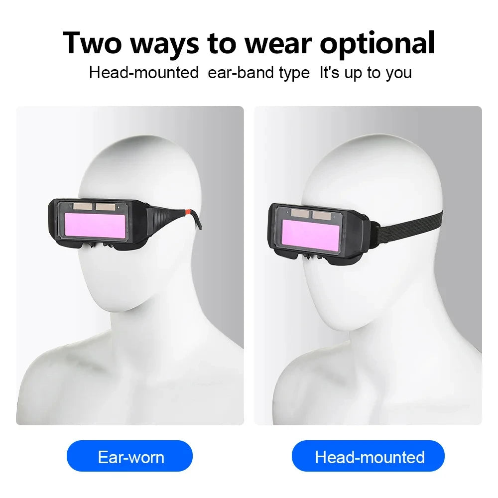 1pc Auto Darkening Welding Goggle Glasses - Advanced Automatic Light Change Technology for Enhanced Eyes Protection