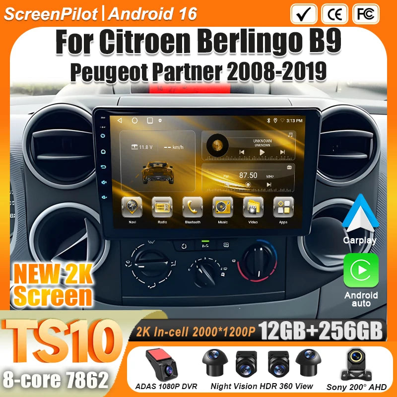 Android Car Multimedia Player for Citroen Berlingo/Peugeot Partner