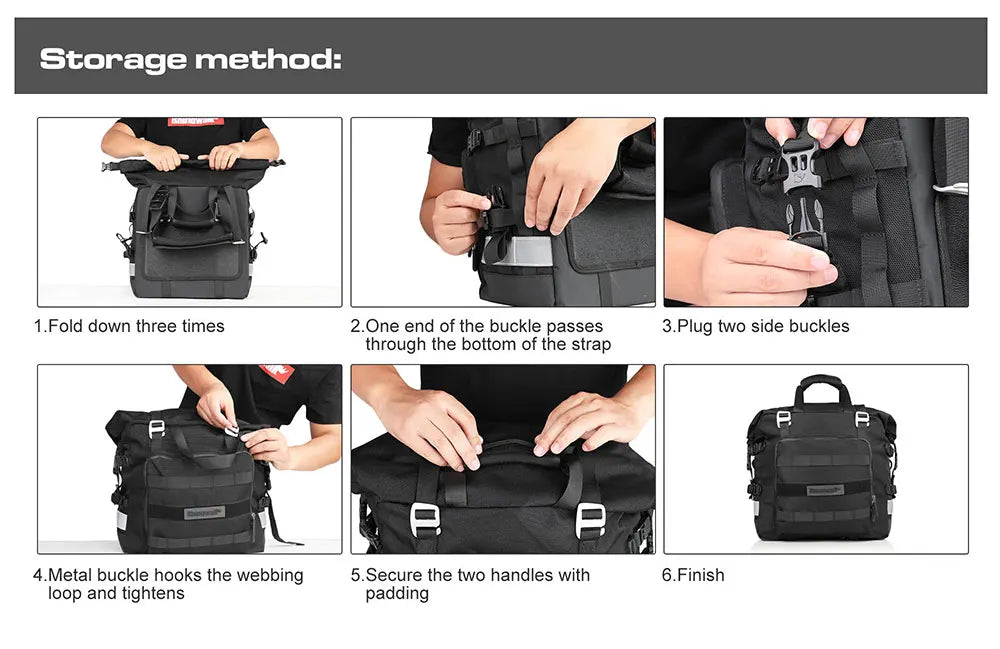 Rhinowalk 20-30L Motorcycle Saddlebag with Waterproof Liner - image 28
