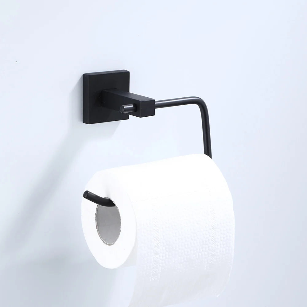 Bathroom Hardware Accessories Towel Rack Toilet Paper Dispenser Holder Wall Coat Hooks Towel Rail Ring Roll Hanger Set