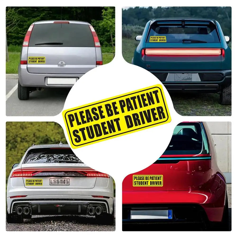 Reflective Student Driver Magnet Sign, Please Be Patient