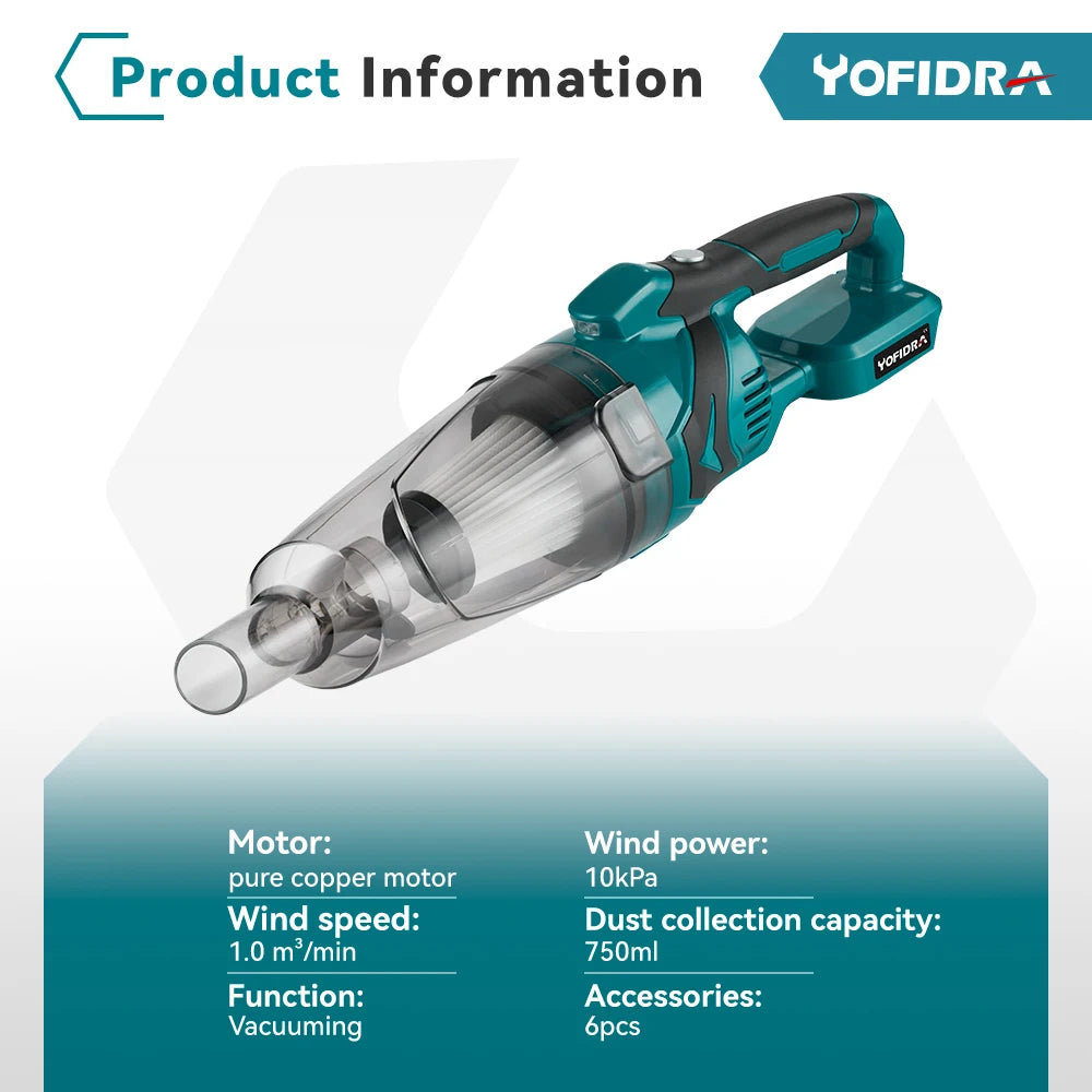 Cordless Handheld Vacuum 10kPa – Car & Home, Makita 18V Battery - image 3