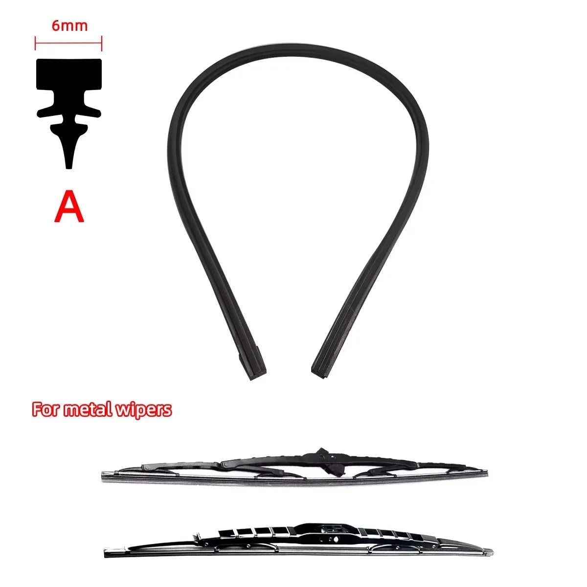 Car Windshield Wiper Rubber Strips Wiper Blade Replacement Parts All Types Seasons Windshield Wiper Blades Blade Car Accessorie