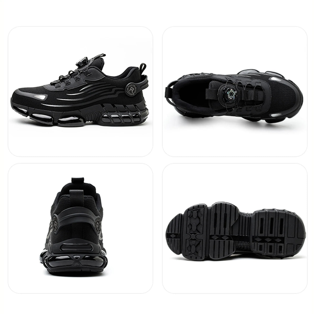Lightweight Steel Toe Work Shoes with Rotating Buckle - image 5