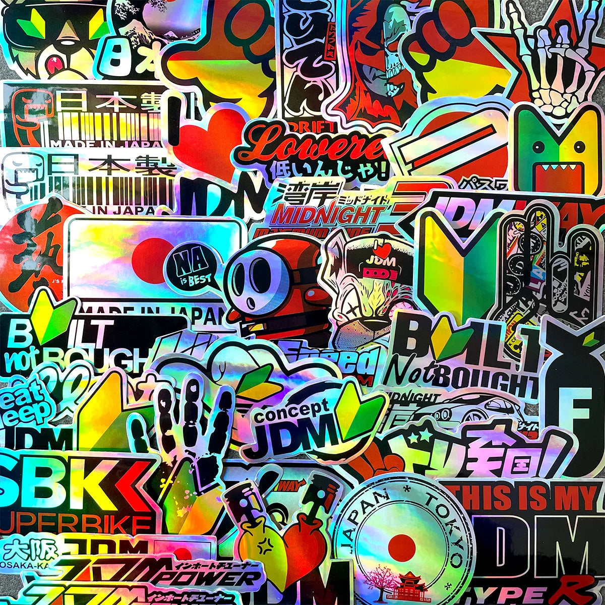40-Piece JDM Vinyl Sticker Pack for Motorcycles & Cars - image 3