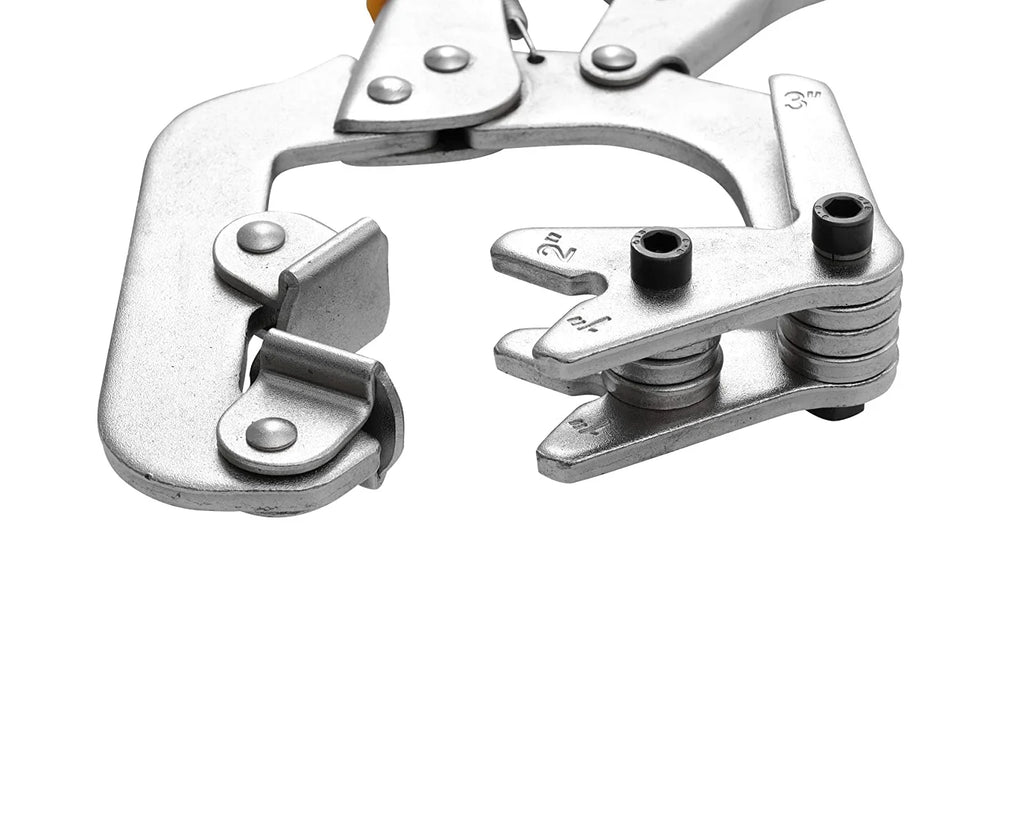 Locking Pipe Clamp, 10 Inch Welding Clamp with Swivel V Shape Pads for Clamping Pipe and Tube to Weld and Repair