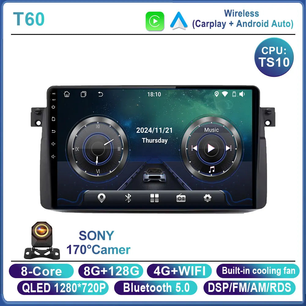 For BMW E46 M3 X5 1998-2006 Android Car Stereo 9" Touchscreen - image 7