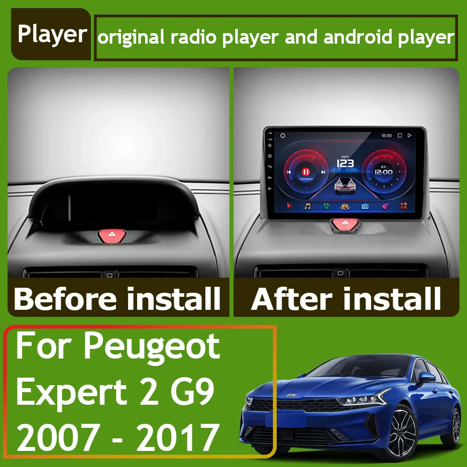 9" CarPlay & Android Auto Radio for Peugeot Citroen Toyota Fiat - image 2