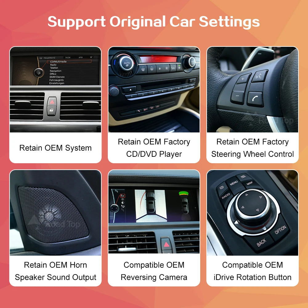 RoadTop 10.25" Wireless CarPlay & Android Auto BMW X5/X6 2007-2013 - image 5
