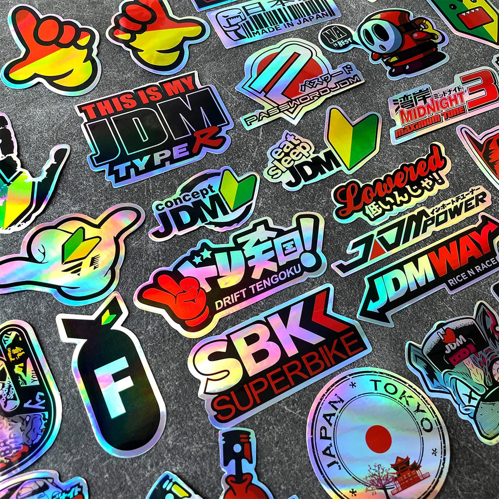 40-Piece JDM Vinyl Sticker Pack for Motorcycles & Cars - image 2