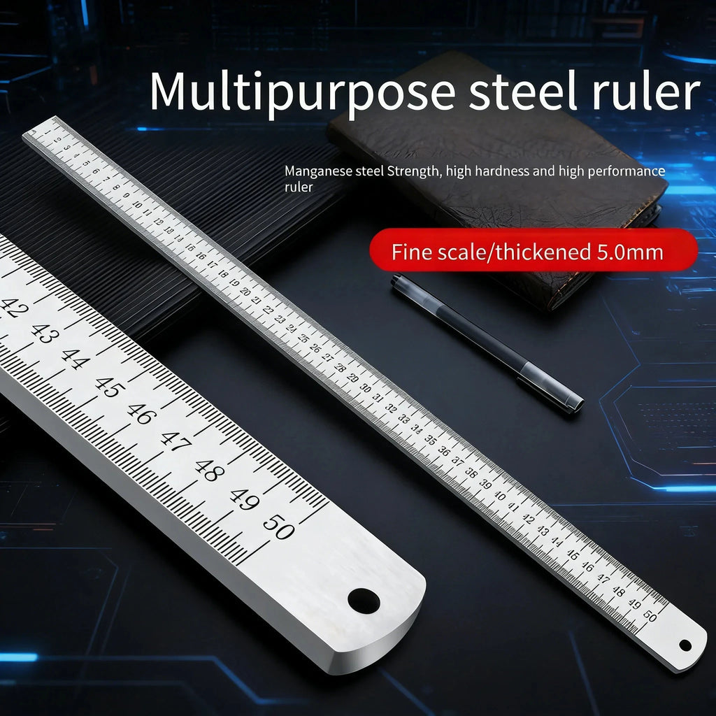 Tempered 5mm Stainless Steel Ruler – Multi-Purpose Scale