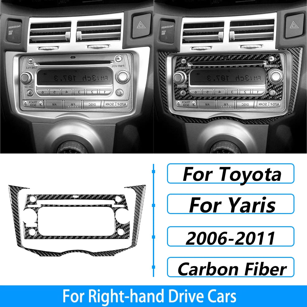 Carbon Fiber Gear Shift Panel Cover Trim for Toyota Yaris 2006-2011 - image 35