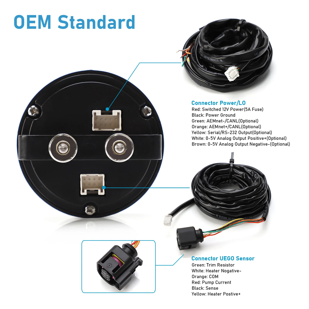 CNSPEED Wideband O2 Sensor Air Fuel Ratio Gauge Kit - image 5