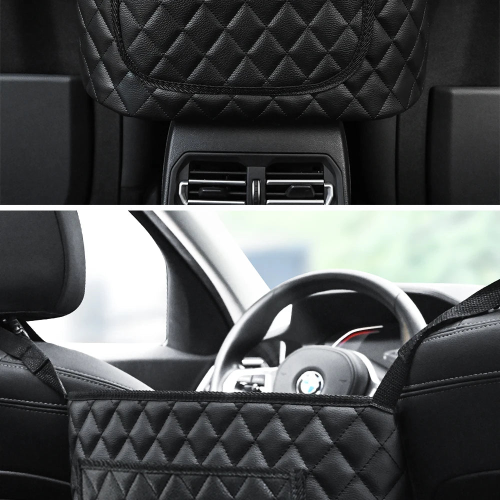 Large Car Middle Seat Storage Bag with Net Pocket