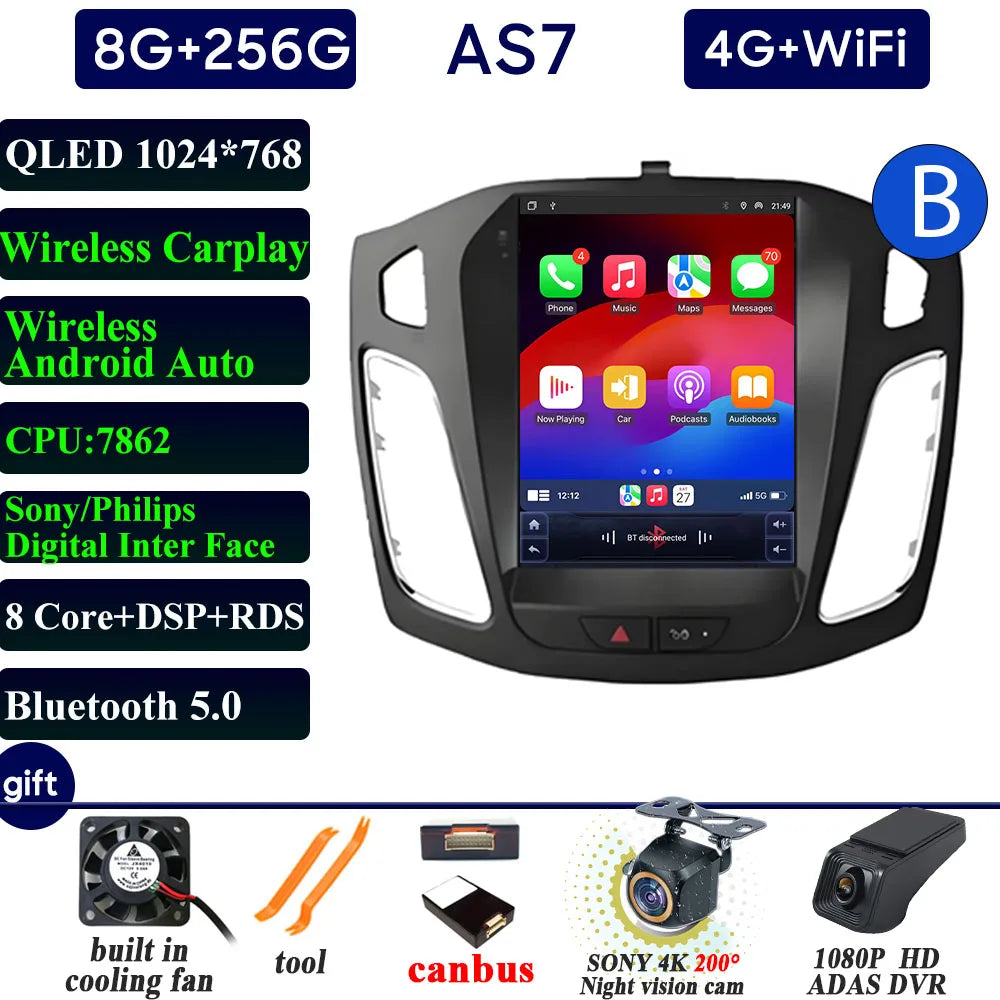9.7" Android 12 Car Stereo for Ford Focus/Escape with CarPlay GPS - image 17