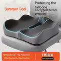 1pc Summer Breathable Car Seat Cushion, Memory Foam Coccyx Pad, Fashionable,Comfortable, Anti-Slip Soft Support, Water Washable