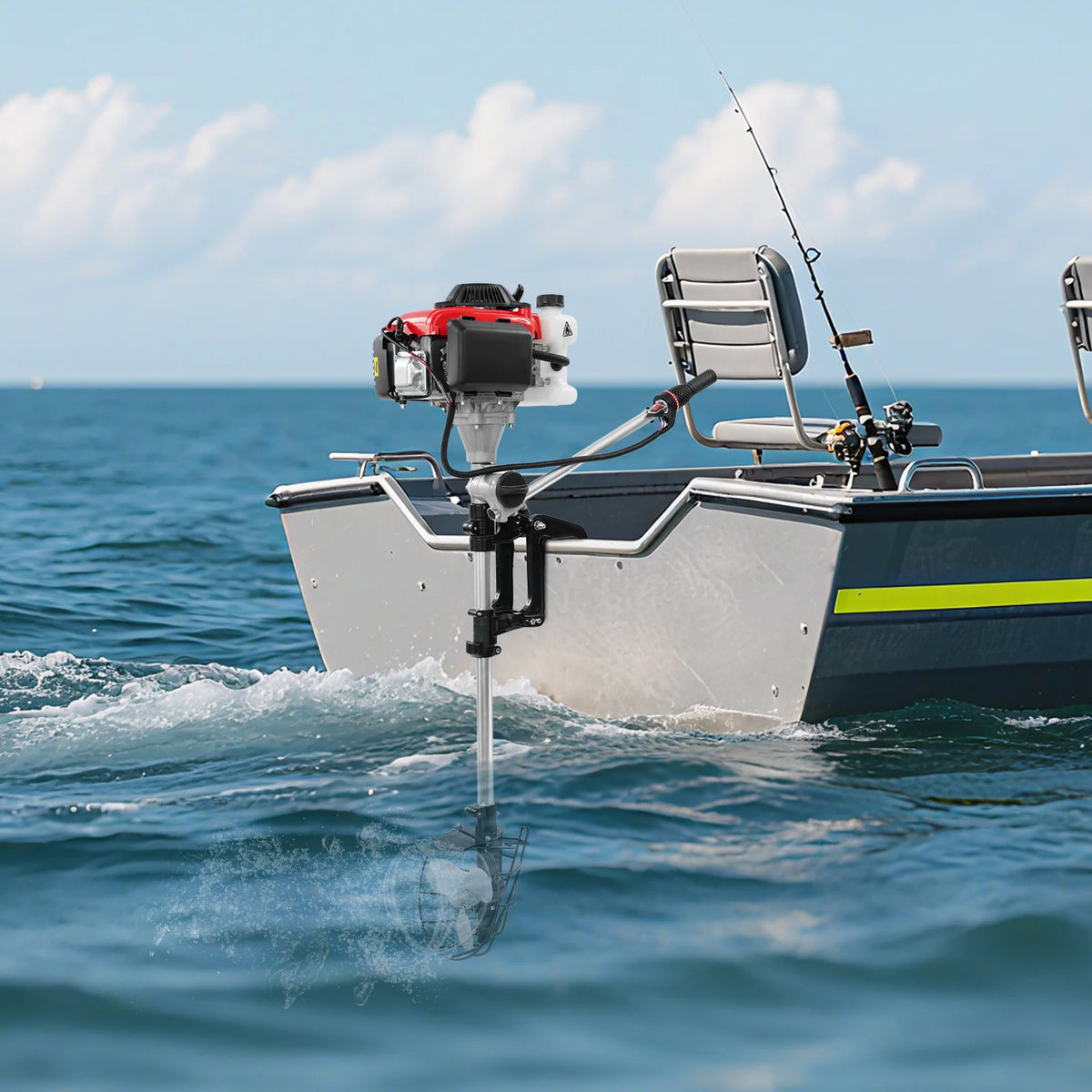 4.0HP Four-Stroke Outboard Motor with Propeller Guard