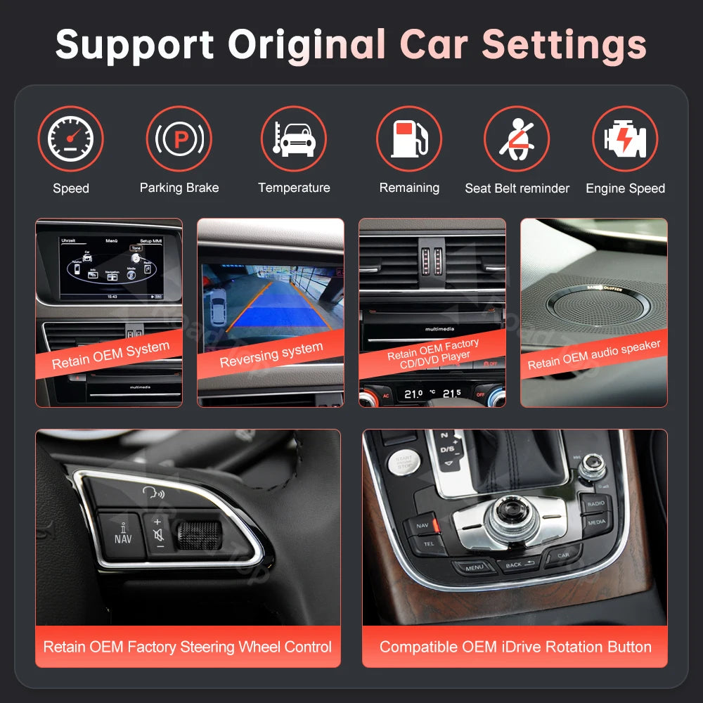Audi Q5 2009-2017 Touch Screen Multimedia Player CarPlay Android Auto - image 5