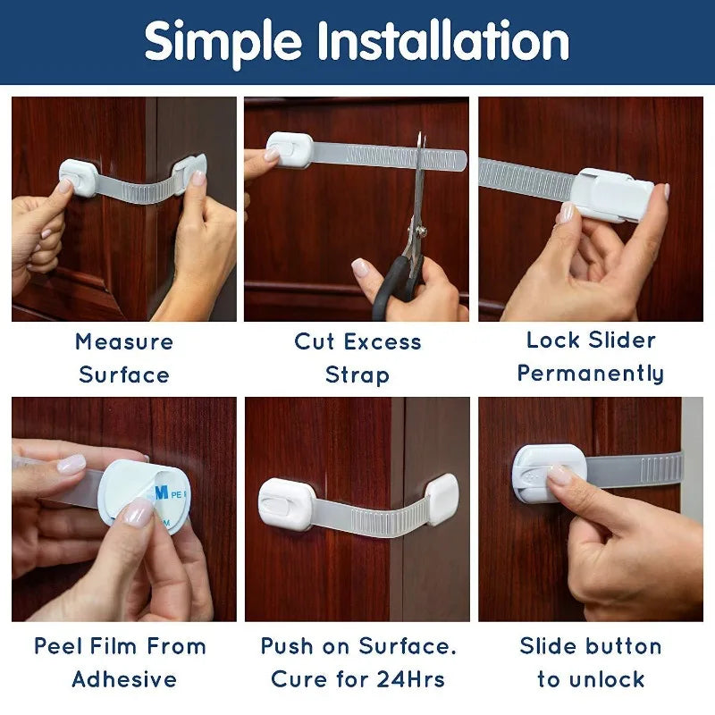 Adhesive Baby Safety Locks for Drawers & Cabinets - image 13