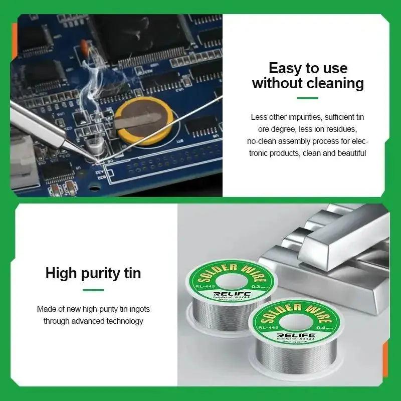 High Purity Rosin Core Solder Wire 0.3 to 0.6mm for Electronics Repair